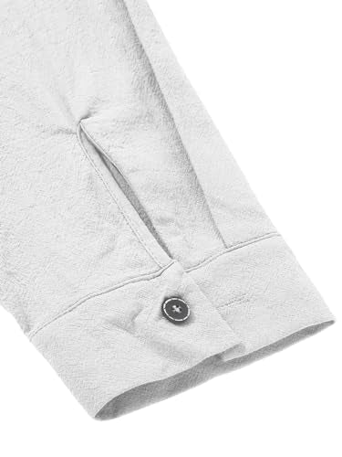 Jacansi Men's Muslim Buttoned Thobe Long Tunic, Oversized & Extra Long, Arabic Style with Pockets - color: White, size: 3X-Large