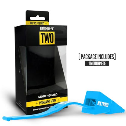 Nxtrnd Two Football Mouth Guard, Football Mouthpiece with Strap, Fits Adult & Youth (Neon Blue) - color: Neon Blue