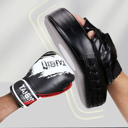 2-in-1 Boxing Gloves and Punching Mitts Set for Kids Youth,6 oz Kids Boxing Gloves and Boxing Pads,Boxing Training Equipment for Punching Bag,Kickboxing,Gift for Boys and Girls - color: black