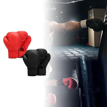 2 Pair Boxing Gloves Punching Bag Gloves Hands Protection Comfortable Punch Mitts Sparring Gloves PU Leather for Grappling - size: Adults