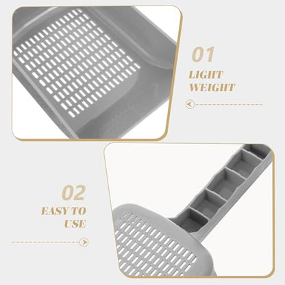 PRETYZOOM Aquarium Sand Shovel and Gravel Cleaning Scoop, Gray Handheld Fish Tank Sediment with Drainer for Aquarium Substrate Maintenance and Fish Tank Cleaning