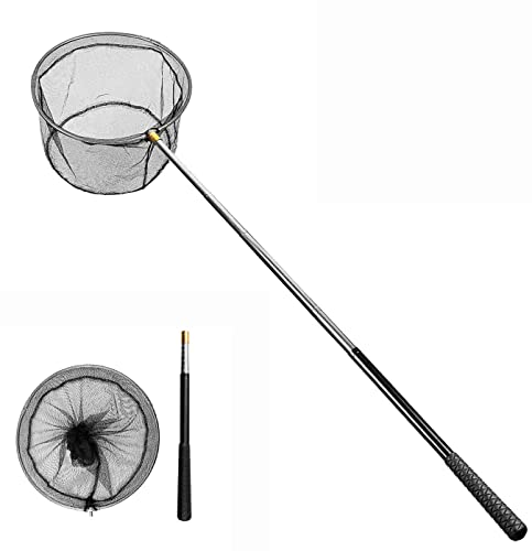 Pool Skimmer Net with Stainless Steel Telescopic Pole,58" Extendable Leaf Skimmer Pool Rake Pool Nets for Cleaning Above Ground Inground Swimming Pool, Pond,Spas,Hot Tub