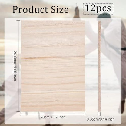 OLYCRAFT 12 Sheets Wooden Karate Breaking Boards 3.5mm Thick Taekwondo Breaking Boards Punching Wood Boards Wooden Kick Board Training Accessory for Karate Practice Performing 11.7x7.9 inch - size: 3.5mm