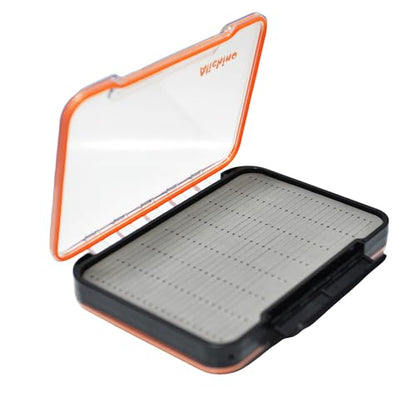 ALICHINO Fly Box for Fly Files Ice Jig Box Two Sided Waterproof Fly Fishing Box for Nymphs and Streamers (Grey Foam Insert C, Large， 9 * 6.5 * 1.9Inch) - size: Large 9 * 6.5 * 1.9 Inch