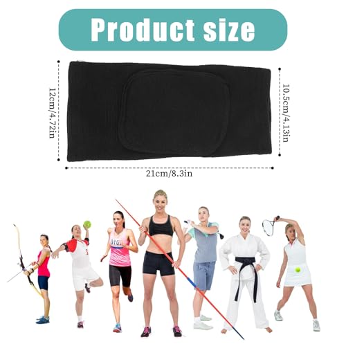 1 Pair Elbow Pads, Breathable Arm Brace Pads Anti-Collision Elbow Protector Strap Support Fitness Volleyball Basketball Tennis Golfers Arm Protector with Padded for Men and Women Elderly (Black)
