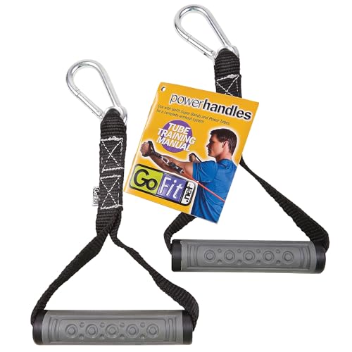 GoFit Power Handles – Resistance Band Handles, Pull Up Handles for Strength Training - One Pair, black, OS, GF-STHC