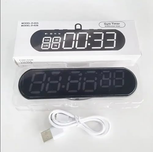 McbeAn Digit LED Gym Timer, Sports Electronic Clock, Boxing Interval Timer, Magnetic Design On The Back, 1000 MAh Large Capacity Battery, Compact and Portable, for Home Gym Fitness Exercise Workout