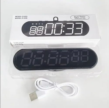McbeAn Digit LED Gym Timer, Sports Electronic Clock, Boxing Interval Timer, Magnetic Design On The Back, 1000 MAh Large Capacity Battery, Compact and Portable, for Home Gym Fitness Exercise Workout
