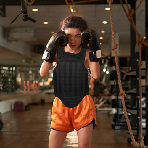 Professional Boxing Chest Guard Breathable Ergonomic Chest Protector Taekwondo Boxing Accessory Portable Impact Protection Gear for Adult Training and Sparring