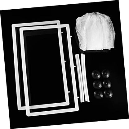 2pcs Big Size Fish Net Decor for Fish Tank Aquarium Breeder Box with Suction Cup