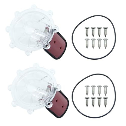 7056 Check Valve Cover with Flapper Assembly Kit Compatible with Zodiac Jandy Spring Check Valve Replacement, 2 Pack, Fits 7235 7236 7305 7511 7512 Models, Clear Lid Spring Pin O-Ring Included