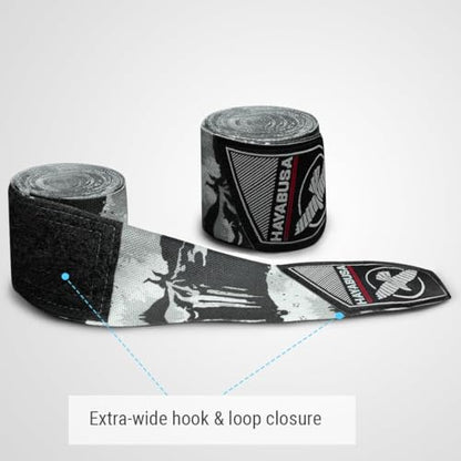 Hayabusa Marvel Hero Elite Mexican Style Boxing Hand Wraps for Men & Women - color: The Punisher