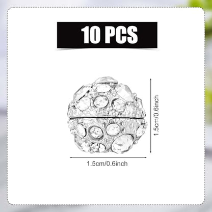 XIHIRCD 10 Sets Silver Wedding Veil Weights, Magnetic Pearls Double Sided Pearl Magnets Artificial Pearls Magnetic Button Strong Hijab Magnets for Wedding Dress Clothes Bridal Accessories