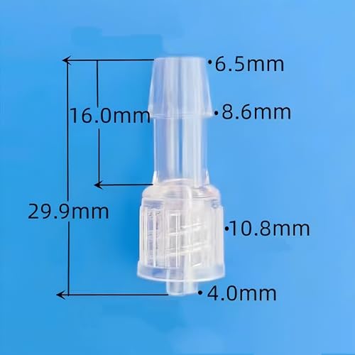 Moveable Male Luer Lock Connector × Hose Barbed Adapter for Laboratory Biochemical Analytical Instruments Food Machinery 50PC/PK (for 1/4'' Hose ID, PC) - size: for 1/4'' Hose ID, PC