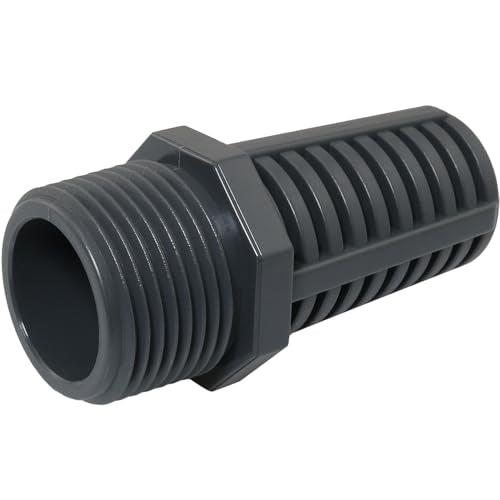 MEETOOT 1 Inch Standard Thread Inlet/Overflow Filter Water Tank PVC Permeable Cover for Connecting Aquarium Hose