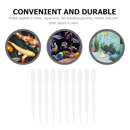 minkissy 10pcs Plastic Syringe Tubes Brine Shrimp Feeders 3ml Long Tubes Manual Liquid Fish Feeding Tools for Aquarium and Marine Fish Care