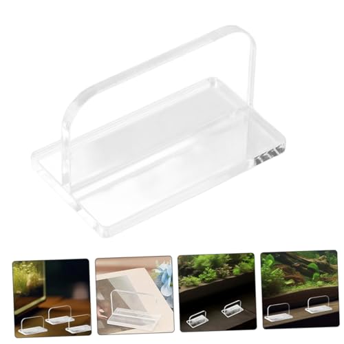 Cabilock 6pcs Acrylic Aquarium Lid Handles Transparent Fish Tank Cover Replacement Knobs with Stickers Easy Install for Tanks and Damage-Resistant Design