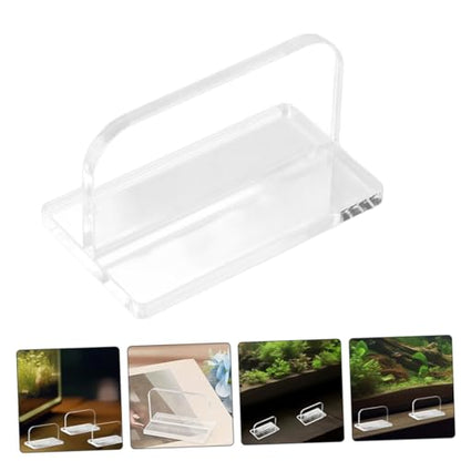 Cabilock 6pcs Acrylic Aquarium Lid Handles Transparent Fish Tank Cover Replacement Knobs with Stickers Easy Install for Tanks and Damage-Resistant Design