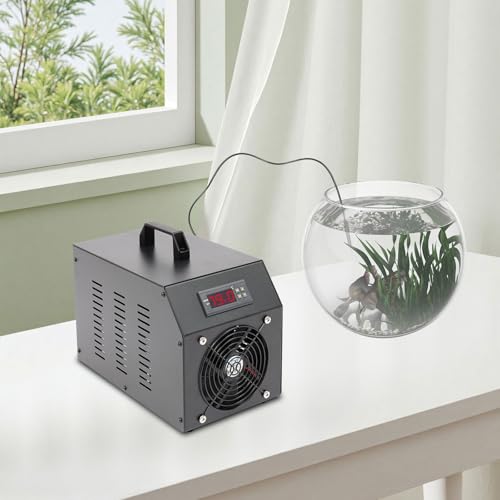 60L/15.85Gal Aquarium Chiller, 200W Low Noise Fish Tank Water Cooler with Special Quiet Design Refrigeration Compressor ＆ Water Tube for Small Fish Tanks, Freshwater Tanks (60L) - color: 60L