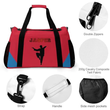 Custom Name Taekwondo Karate Duffle Bag for kids Boy Girls,Personalized Martial Arts Gear Bag,Water-Resistant Sparring Equipment Red Taekwondo - color: Taekwondo Karate-07
