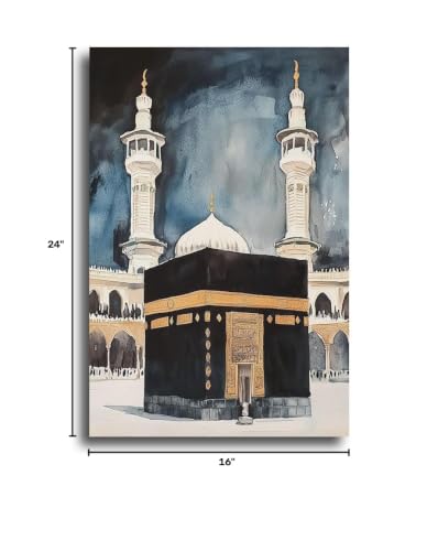 Mosque Canvas Wall Art Framed（Mosque-1,16x24inch (40x60cm) - color: Mosque-1, size: 16"L x 24"W