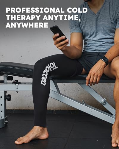 Full Leg Ice Pack Wrap with 360° Coverage with Strap for Muscle Recovery After Exercise, Ice Pack Wrap Around Entire Leg for Pain Relief, Foot Calf and Thigh Legs Shins Hamstrings (universal) - size: universal