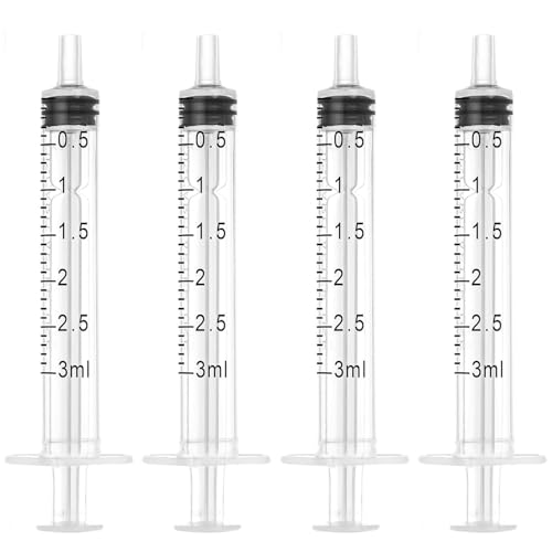 3cc Syringe Without Needle, 3ml Syringe Without Needle, 3ml Oral Syringe, （ 100Pack ） for Scientific Labs, Individually Wrapped - size: 3ml, style: 100