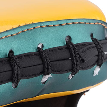 OUKENS Boxing Pads Mini Focus Mitts,PU Leather Boxing Curved Focus Punching Mitts Kids Mini Boxing Gloves Pads Boxing Target Pads for Kickboxing, MMA, Muay Thai, Punching Target, Martial Arts - color: 1 piece Yellow
