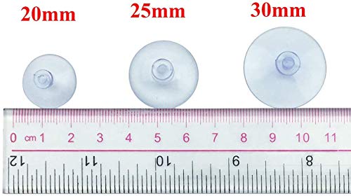 100Pcs Small Suction Cups for Glass, Without Hook Hole, 20/25/30mm | PVC, Hold In High Humidity, No Residue, Reusable, Easy Remove, For Car Windows & Glass Tabletops, Smooth Surfaces, Decor - size: 20,25,30mm