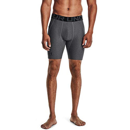 Under Armour Men's Armour Heatgear Compression Shorts - color: Carbon Heather (090)/Black, size: Medium Tall
