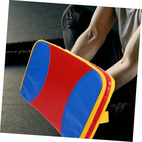 BESPORTBLE Small Curved Kickboxing Training Pad Lightweight Taekwondo Side Kick Shield with Wrist Strap for Martial Arts Practice