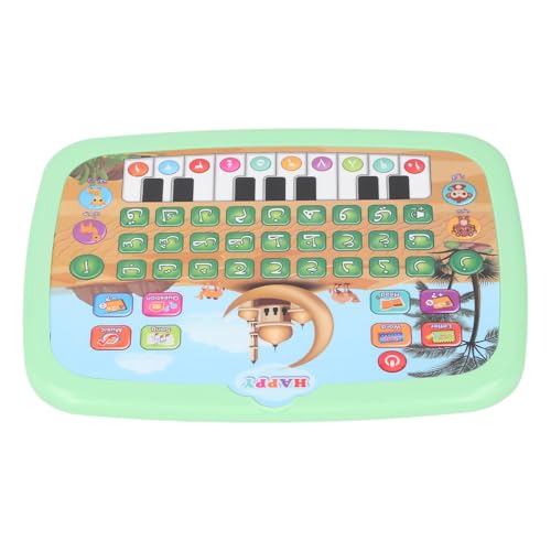 Intelligent Arabic Learning Reading Machine, Educational Toy with 28 Alphabet Words & 10 Numbers, Electronic Arabic Learning Book (Green) - color: Green