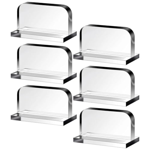 Clear Acrylic Aquarium Lid Handles, 6pcs Transparent Pulls Handles Fish Tank Cover Handle Rectangle Aquarium Tank Lid Replacement Handle for Aquarium Fish Cover Holder