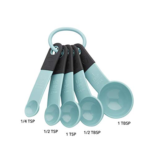 KitchenAid Measuring Spoons, Set Of 5, Aqua Sky (Pack of 12) - size: Set Of 5 (Pack of 12)
