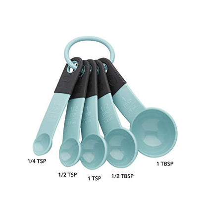 KitchenAid Measuring Spoons, Set Of 5, Aqua Sky (Pack of 12) - size: Set Of 5 (Pack of 12)