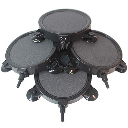 PINVNBY 4.2-Inch Air Stone Disc Bubble Diffuser with Suction Cups for Oxygenation in Fresh/Saltwater Tanks, Ponds, Hydroponic, Aquaponics, and as a Decorative Airstone for Aquariums - size: 4 PCS
