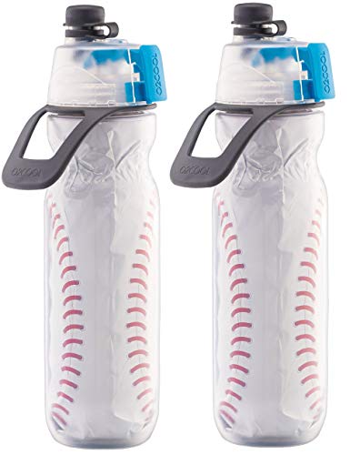 O2COOL Mist N Sip 20 oz Misting Sports Water Bottle 2-Pack Baseball | Yes - color: Baseball, style: Baseball