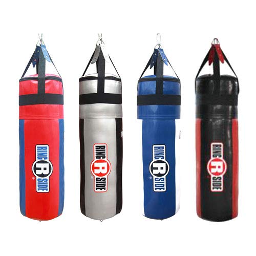 Ringside Apex Heavy Bag, Punching Bag for Boxing Training and Workout, 100 lbs, Includes Nylon Straps and Hanging Clip - color: Red / Black