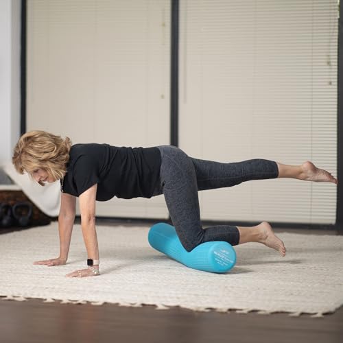 OPTP PRO-Roller Super Soft Density Foam Roller – Round, Light Blue, 36"x 6" | Low density foam roller for exercise, gentle massage, and physical therapy, gentle, forgiving compression, 36" x 6" round