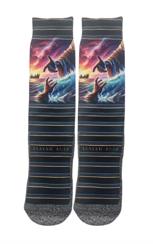 Men's – Christian Crew Socks for Men with Scripture | Moisture-Wicking | Easter Gift Idea - color: Do Not Fear