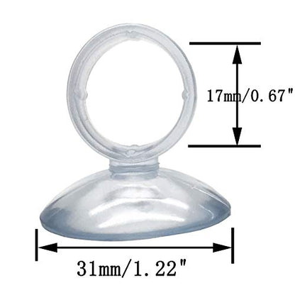 XMHF Silicone Aquarium Air Hose Airline Tube Clip Suction Cups Holders 20Pcs