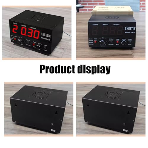 Classic Boxing Interval Timer, Professional Gym Timer with Time Progress Bar, 1-12 Challenge Rounds, 30s-10min Workout, 0/30/60s Rest Time, Adjustable Buzzer, for Muay Thai/MMA/Kickboxing