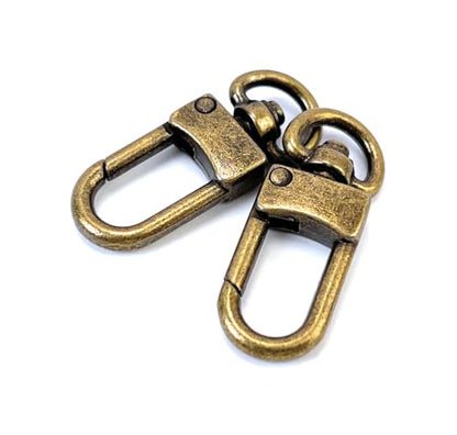 10 Pcs Bronze Classic Swivel Lobster Clasps | Premium Zinc Alloy Heavy-Duty Construction Secure Spring Closure 360° Smooth Rotation DIY Craft & Repairs - color: Bronze