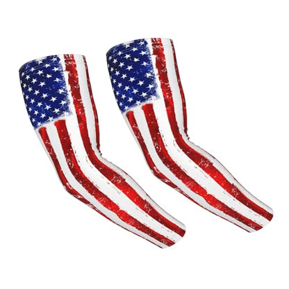 Arm Sleeves Outdoor Garden Sports Cooling Sun Sleeve for Women Men Farm - color: American Flag