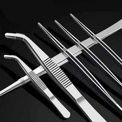 12Inch Fine-Tip Kitchen Tweezers Tongs – Extra-Long Stainless Steel Cooking Tweezers Dishwasher Safe for Grilling, Baking & Food Prep (12In Straight BBQ Tongs) - color: 12In Straight BBQ Tongs