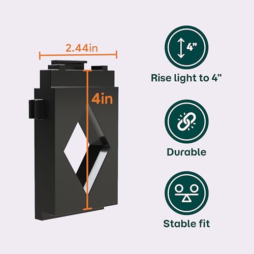 Aquarium Light Risers for Fluval Plant & Marine 3.0 & 2.0 LED | Heat-Resistant Polymer Stand | Toolless Easy Install (4-Inch) - size: 4-Inch