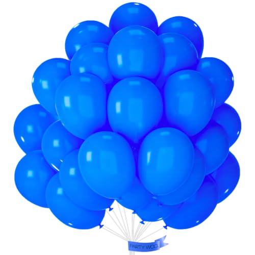PartyWoo Royal Blue Balloons 50pcs of 12 Inch Dark Blue Latex Balloons for Wedding Baby Shower Gender Reveal Anniversary Graduation Under The Sea Men Birthday Bachelorette Party Decorations Blue-Y5 - color: Blue-y5