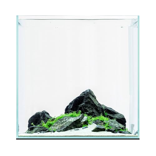 UNS Ultra Clear Rimless Tank - 33GAL | 125L - 19.68x19.68x19.68 | 50x50x50 CM, 8mm Glass Thickness, Leveling Mat Included - Low Iron, High Clarity Fish Tank w/ 45° Mitered Edge - [50C] - size: [50C] - 33 Gal - 19.68 x 19.68 x 19.68 in