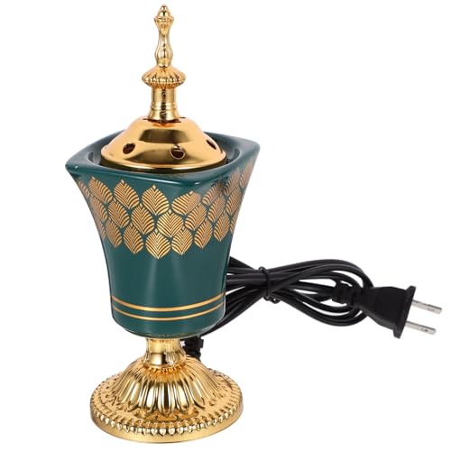 Alipis Electric Incense Burner Bakhoor Electric Incense Burner Middle Eastern Style Censer Plug-in Aroma for Home Decor Meditation Yoga Bedroom 7.67 X 2.95 X 2.95 in Us Plug