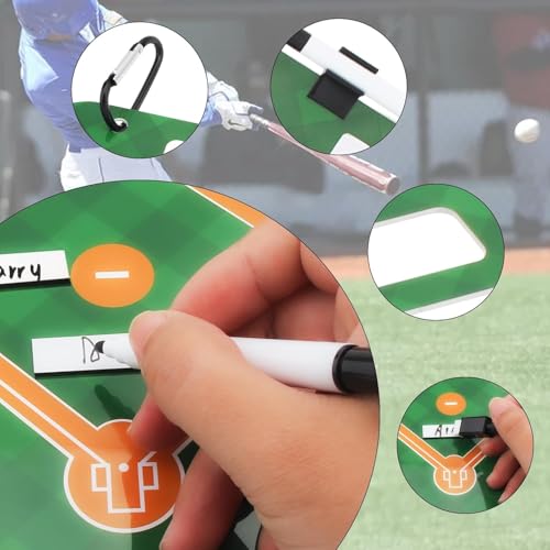 Magnetic Baseball Coach Tactical Board for Training Coaching Accessories | Baseball Dry Erase Lineup & Strategy Planning Board, Games Dugout Tactics, Baseball with Storage Bag